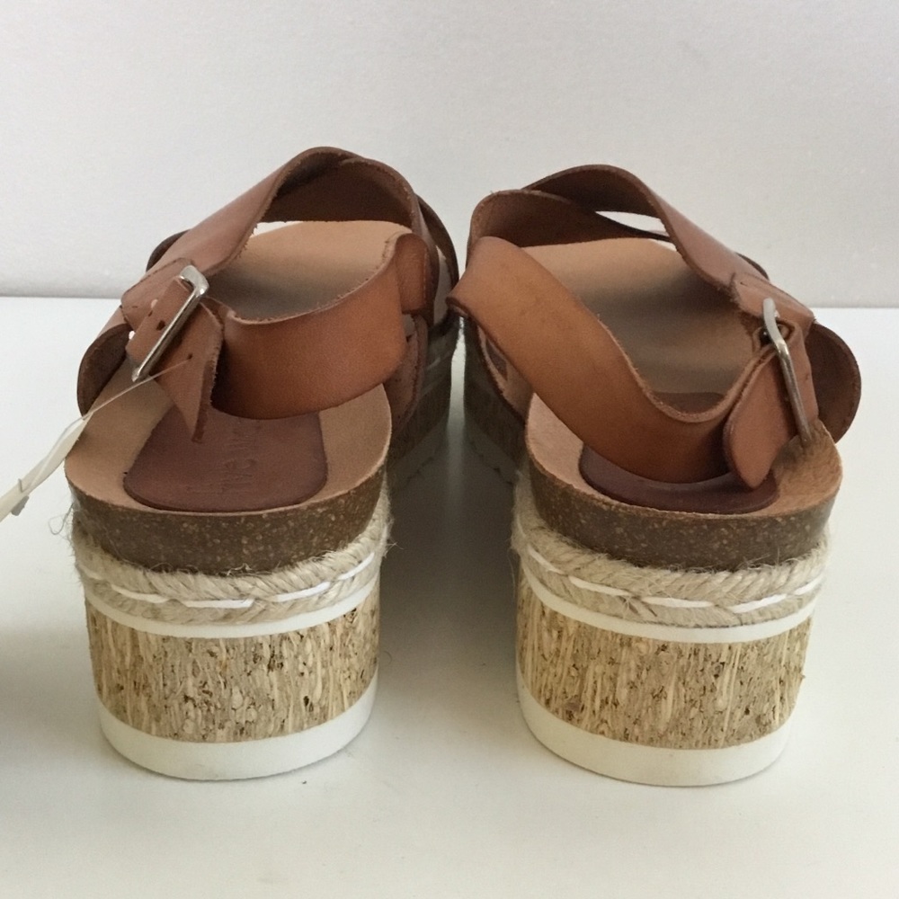 NWT Five Worlds Juniper Leather Platform Sandals (10) - Picture 6 of 9